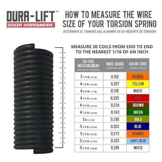Garage Door Torsion Springs - Pair .243 x 2.00" x 33"